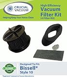 Think Crucial Replacement for Bissell Style 10 Filter Kit, Compatible With Part # 2032117, 2031085ES, 203108532065, 32064 & 32065