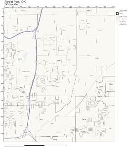 Amazon.com: ZIP Code Wall Map of Forest Park, OK ZIP Code Map Not