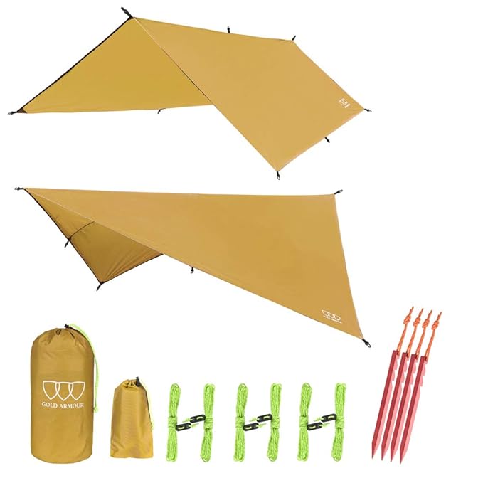 Gold Armour 12’ XL TARP Hammock Waterproof RAIN Fly Tent TARP 185