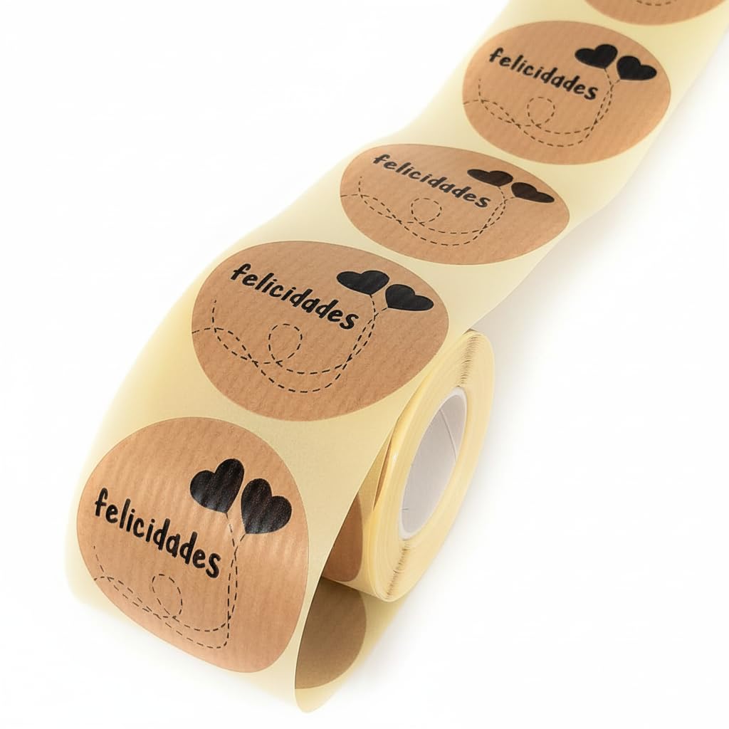 500 Adhesive Kraft Congratulations Labels