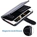 ULAK Designed for iPhone SE Case 2022 (3rd Gen) / iPhone SE Case 2020 (2nd Gen) / iPhone 7 Case/iPhone 8 Case, Luxury PU Leather Wallet Phone Case with Card Holder Flip Kickstand Cover - Black