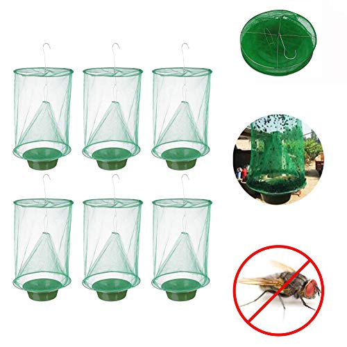 Ranch Fly Trap Effective Trap Ever Made Fishing Apparatus with Food Bait Flay Catcher(6 pack)