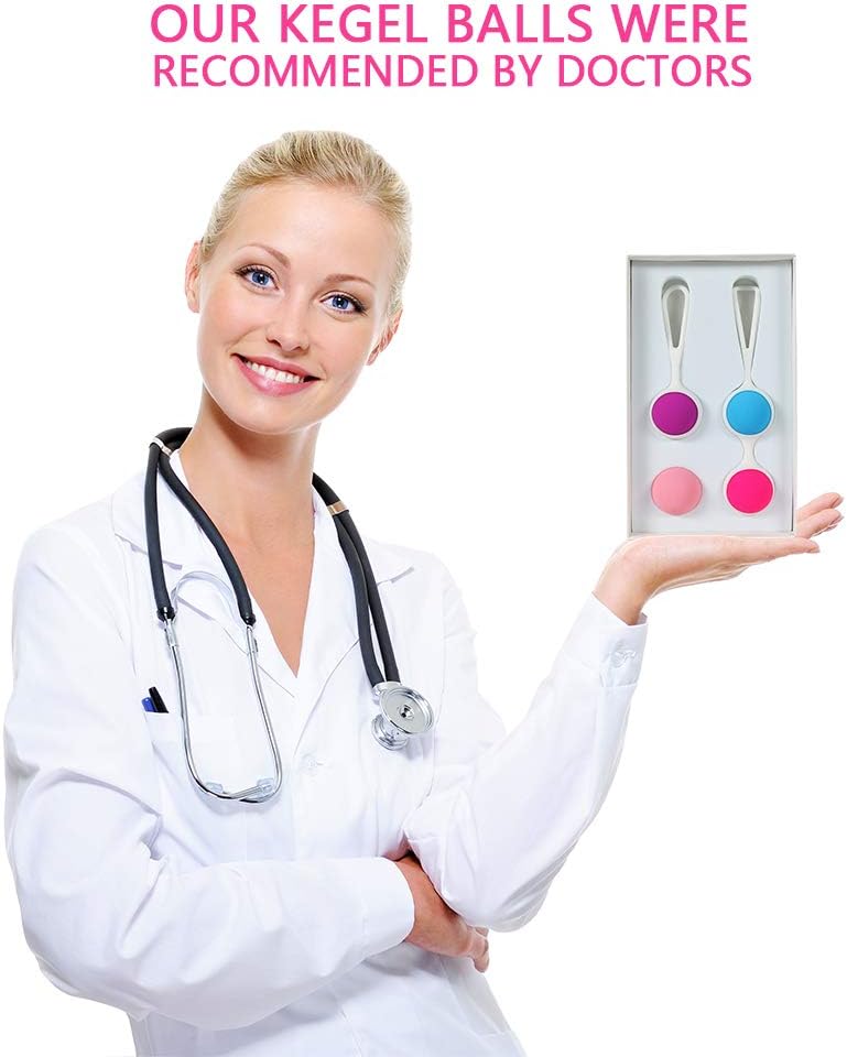 Vulcan Kegel Exercise Weights Balls- Doctor Recommended Silicone Kegel Balls for Women & Girls Bladder Control Tightening Pelvic Floor Exercises Beginners & Advanced (4 Pcs Set): Health & Personal Care