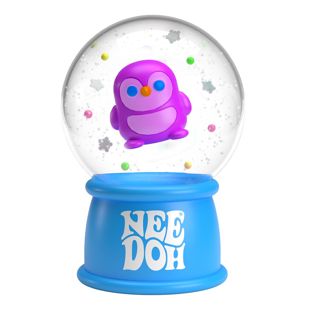 Schylling NeeDoh Squishmas Squish N' Snow Globes - Christmas Squeeze Toy - Assorted Colors - Ages 3 to Adult (Pack of 1)