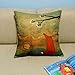 Leaveland 18-Inch-by-18-Inch Lovely Fox Under the Tree Throw Pillow Covers