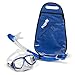 PRODIVE Premium Dry Top Snorkel Set - Impact Resistant Tempered Glass Diving Mask, Watertight and Anti-Fog Lens for Best Vision, Easy Adjustable Strap, Waterproof Gear Bag Included (Blue) primary