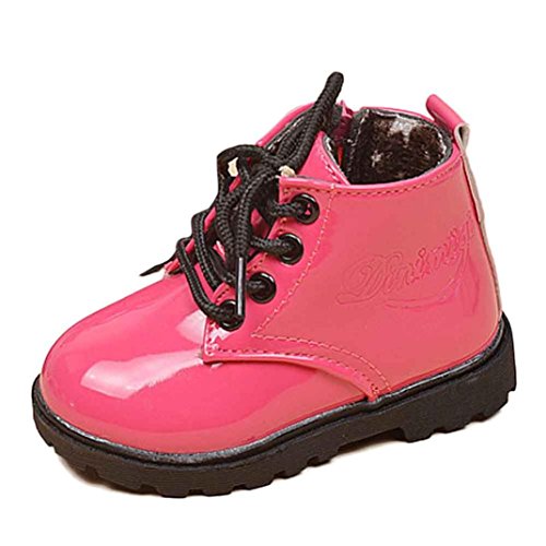 Baby Leather Martin Sneakers,Toponly Sport Artificial Leather Boys Girls Martin Sneaker Winter Thick Snow Baby Casual Shoes 1-3T (Fashion Hot Pink, 21) - Thumbnail 5