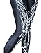 HDE Women's Funky Digital Print Design Graphic Stretch Footless Fashion Leggings (Dark Bionic Legs, XL)