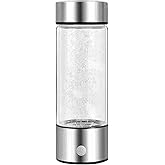 Hydrogen Water Bottle Generator, Portable Rechargeable Hydrogen Water Ionizer Machine, Rich Water Glass Health Cup 420ml Hydrogen Rich Water for Home Office Travel Fitness Drinking