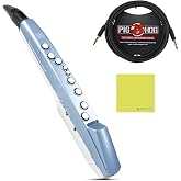 Roland AE-01 Bundle, Aerophone Mini Digital Wind Instrument Blue | Super-Easy to Learn, Bluetooth, Musical Instrument, For Practice &amp; Performance, Built for Daily Use, Polishing Cloth Included