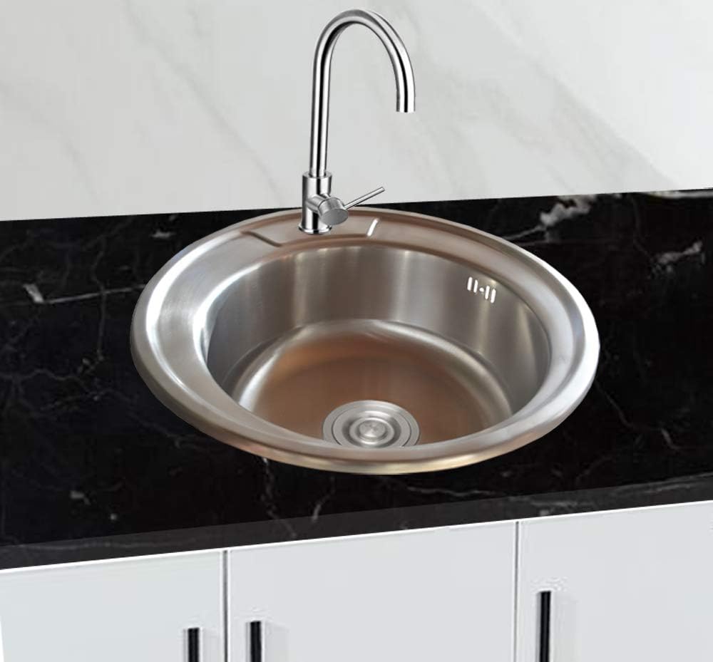 fregadero redondo acero inoxidable