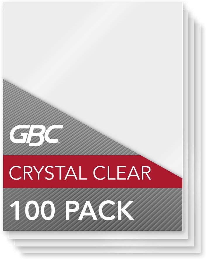 GBC HeatSeal Lamination Pouches, Crystal Clear, 100/Pack (3200403)