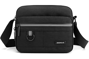 HJKIOPC Small Canvas Crossbody Bag for Men,Small Shoulder Bag, Mini Messenger Bag for Cell Phone, Portable mobile phone coin bag