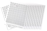 12 x Grid Type Lettersize 'Freehand Designer' Sheets. Draw Perfect Straight Lines Templates. Grid Type Sheets for Scale Drawings