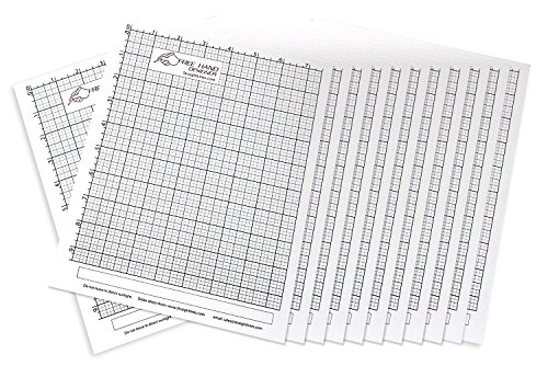 12 x Grid Type Lettersize 'Freehand Designer' Sheets. Draw Perfect Straight Lines Templates. Grid Type Sheets for Scale Drawings