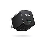 USB C Charger, AUKEY Minima Fast Charger with Foldable Plug, Ultra Compact USB C Wall Charger for iPhone 12/ 12 Mini/12 Pro M