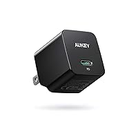 USB C Charger, AUKEY Minima Fast Charger with Foldable Plug, Ultra Compact USB C Wall Charger for iPhone 12/ 12 Mini/12…