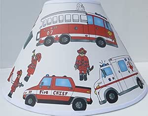 Amazon.com: Fire Truck Lamp Shade / Fire Truck Room Decor: Home & Kitchen