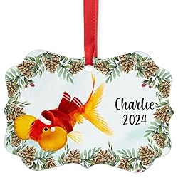 Bubble Eye Goldfish Christmas Ornament 2024