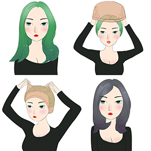 image for REECHO 2 Pack Wig Caps for Women Men One-Size Halloween Costume Cospla