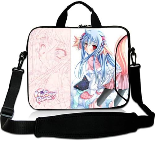Anime Laptop Shoulder Bag with Nursery Rhyme(2) Patterns Waterproof Canvas Fabric 11 11.6 Inch Laptop Bag Case Cover(Twin Sides)