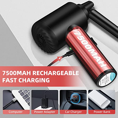 KACNON Cordless Air Duster, 90000RPM Strongest Compressed Air Blower, 3
