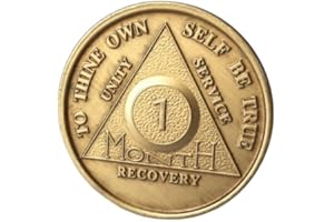 HENGULUS 30 Day 1 Month Bronze AA Anniversary Chip Medallion Coin Alcoholics Anonymous