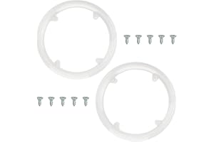 Flylin 2Pcs 4 Holes Bicycle Sprocket Cover, Thickened Bike Chain Guard with Mounting Screws, Plastic Bike Chainwheel Protecti