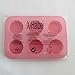 X-Haibei Round Mooncake Chocolate Glycerin Soap Lotion Bar Silicone Mold Pan 2oz per Cell