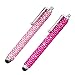 TASIRO TP0001 Universal Bling Stylus Pens - Two Long Gem Covered Stylus Pens Compatible with All Capacitive Touchscreen Devices (All iPhone, iPad, Android Phones and Tablets) - 2Pack 110mm