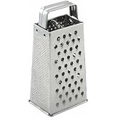 Winco 4" x 3" Tapered Stainless Steel Grater | Restaurant service, Great for Cheese, Vegetables, Citrus Zest and Kitchen Prep