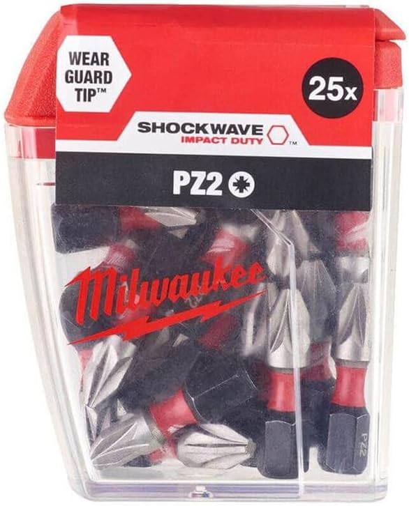 Milwaukee MIL472041 Impact Duty Bits PZ2 x 25mm Pack of 25