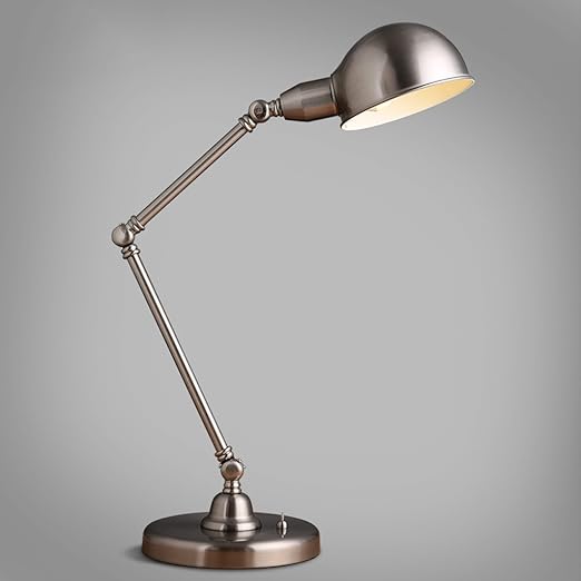 silver reading lamp