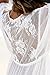 Jeasona Women's Chiffon Lace Kimono Maxi Bikini Swimsuit Bathing Suit Cover Up (White)