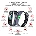 Fitness Tracker, Heetik Activity Tracker with Heart Rate / Sleep Monitor IP68 Waterproof Smart Wristband with Calorie Steps Counter Color Touch Screen Watch Pedometer For Kids Women Men (Black&Gray)