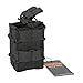 EXCELLENT ELITE SPANKER Tactical Molle Single/Double Open-Top Mag Pouch for M4 M14 M16 AR15 G36 Magazine (Black, Double)