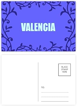 Amazon Com Valencia Spain City Postcard Mailing Card Branch Totem Office Products