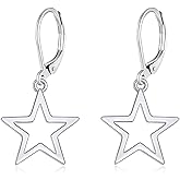 TALYKONG Larimar/Star/Dragonfly/Sunflower/Moonstone/Black Onyx Earrings for Women Leverback Dangle Earrings Hypoallergenic Jewelry for Women