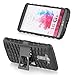 Fosmon [RUGGED] LG G3 Case - HYBO-RAGGED Heavy Duty Hybrid Protective Cover with Kickstand - Retail Packaging (Black)