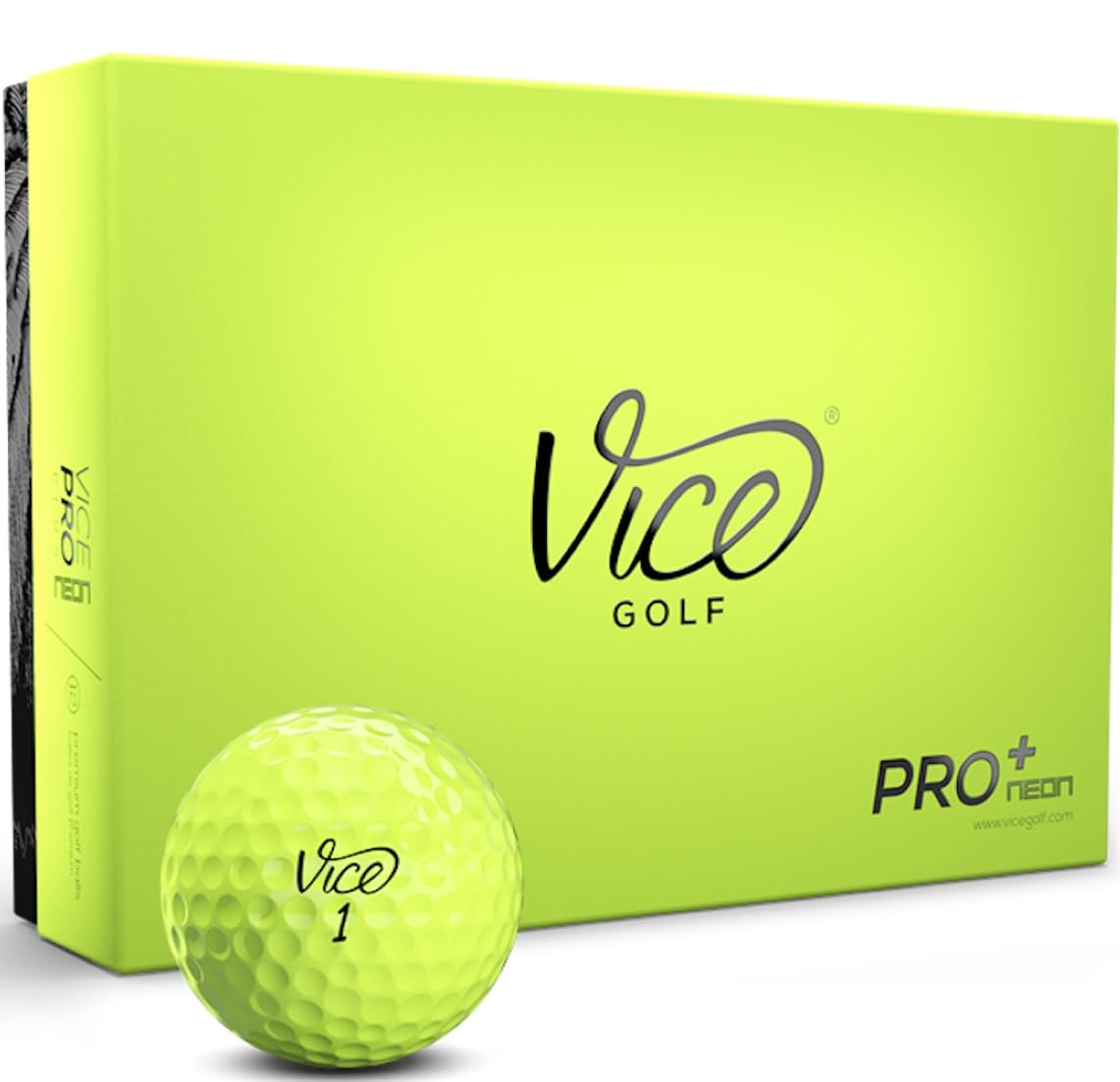 Vice Golf Pro Plus Golf Balls, Lime (One Dozen) (VICEPROPLUS)
