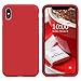 SURPHY Silicone Case for iPhone Xs Max Case, Soft Liquid Silicone Shockproof Phone Case (with Microfiber Lining) Compatible with iPhone Xs Max (2018) 6.5 inches (Red)