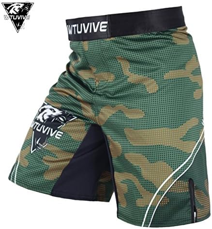 WTUVIVE MMA Boxing Fitness Sports Fight Shorts Thai Boxing Pants MMA Fight Shorts MMA (XXXL)