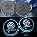 monochef Auto sport 2PCS LED Cup Holder Mat Pad Coaster with USB Rechargeable Interior Decoration Light (vk)