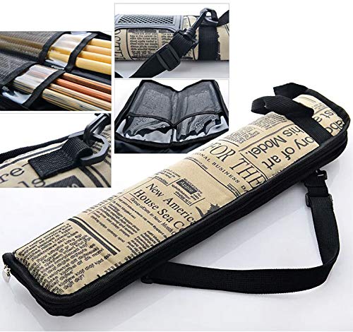 Standard Drum Stick/Mallet Bag with External Pocket Weather Resistant Fabric Drumstick Case Cover - Thumbnail 6