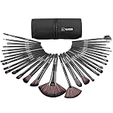 Make up Brushes, VANDER LIFE 32pcs Premium Cosmetic Makeup Brush Set for Foundation Blending Blush Concealer Eye Shadow, Cruelty-Free Synthetic Fiber Bristles, Travel Makeup bag Included, Black