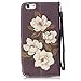 iPhone 5/5S Case, iPhone SE Case, [Kickstand] [Card/Cash Slots] Lightweight PU Leather Wallet Flip Cover with Wrist Strap for Apple iPhone 5/5S SE- Begonia