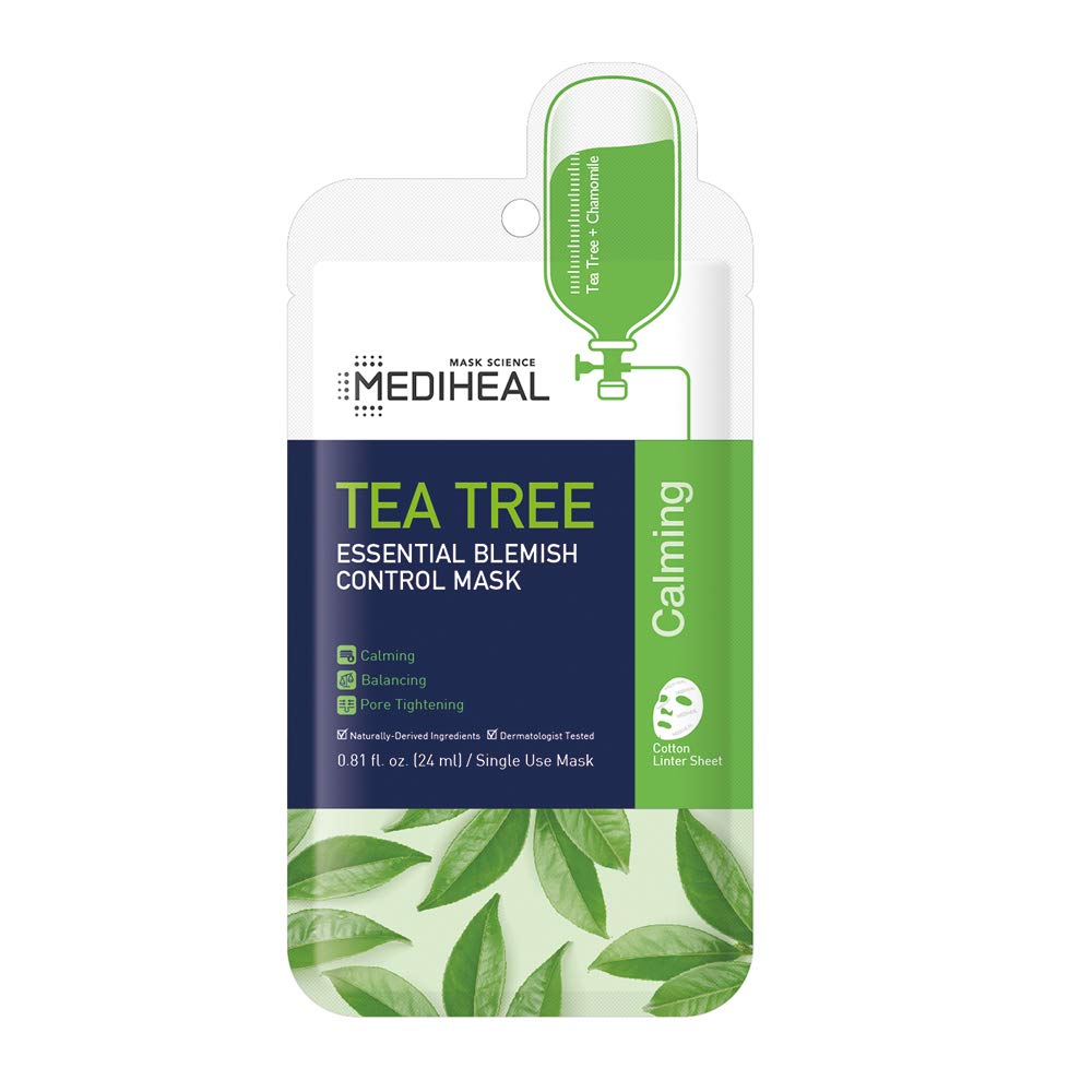MEDIHEAL Official [Korea's No 1 Sheet Mask] - Tea Tree Essential Blemish Control Mask (5 Masks)