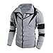 NEARTIME Men's Sweater, Winter Hoodie Man Hooded Sweatshirt Jacket Coat (M, Gray)