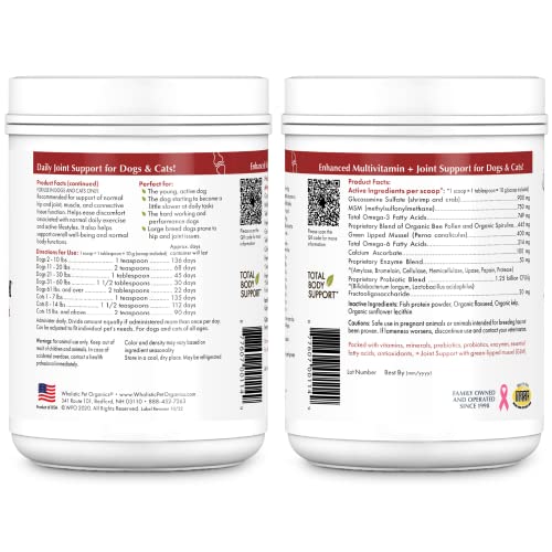 Wholistic Pet Organics Joint Mobility GLM Dog Joint Health Supplement