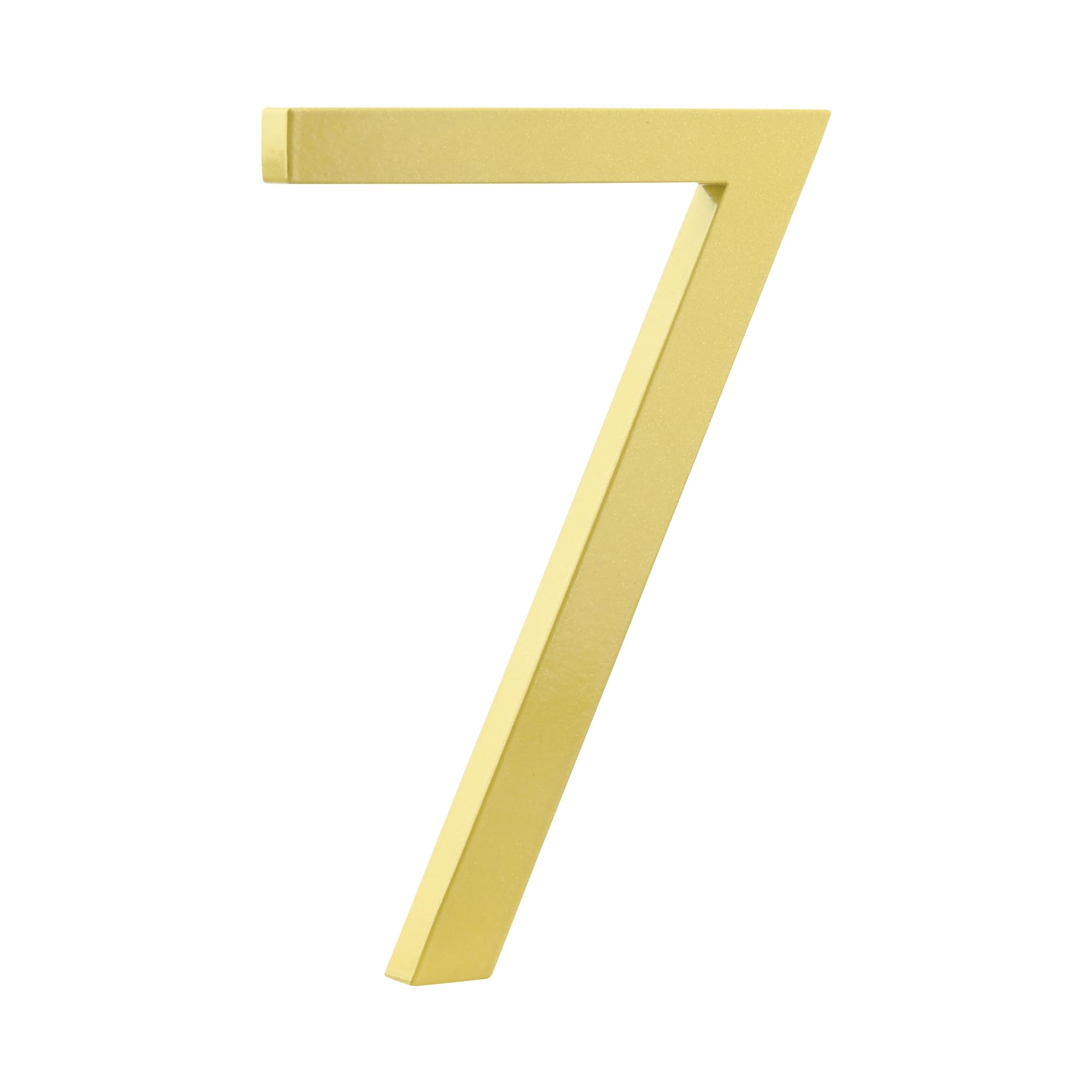 HASWARE Floating House Number 6 inch Stylish Door Numbers Alphabet Plaque Street Home Address Numerals (Golden, 7)